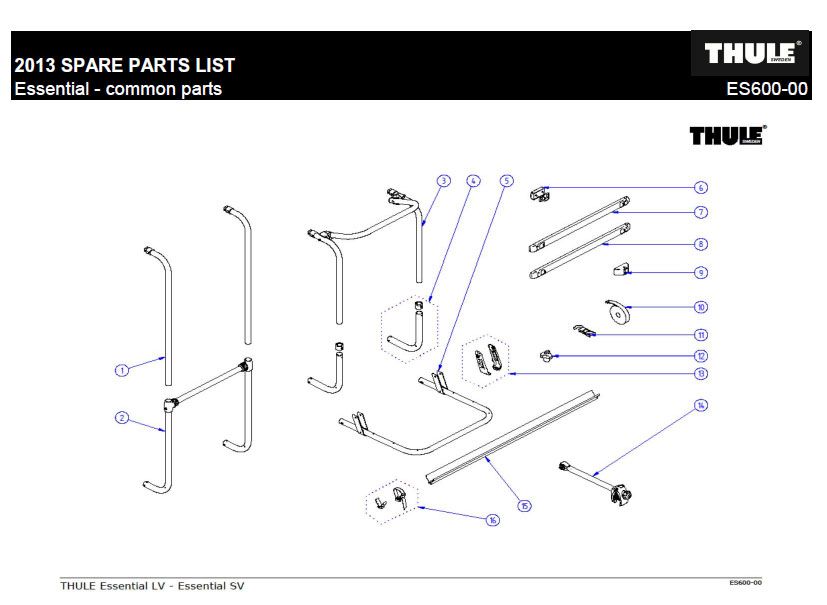 thule bike rack replacement arm