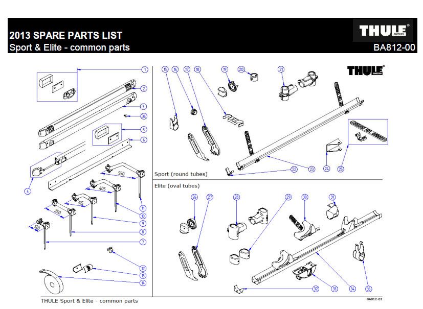 parts for thule bike rack