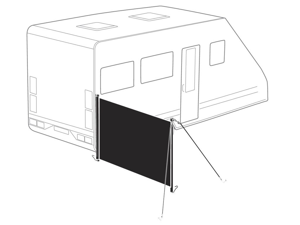 THULE 306456 Wind Screen Blocker Side 3.0m Projection 1.5m